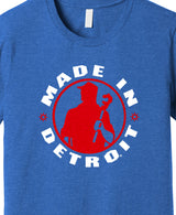 MID Heather True Royal w/ Red & White Shirt