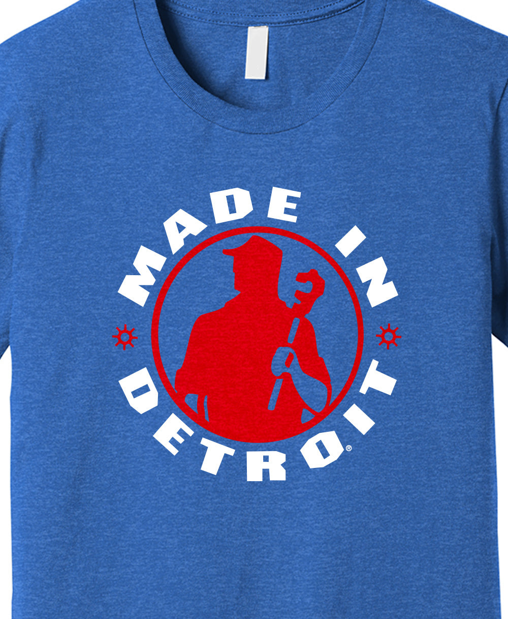 MID Heather True Royal w/ Red & White Shirt