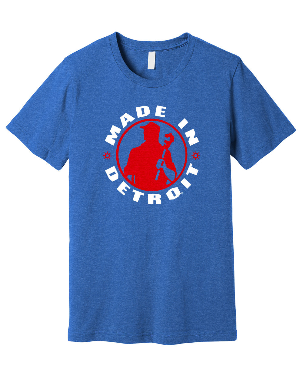 MID Heather True Royal w/ Red & White Shirt