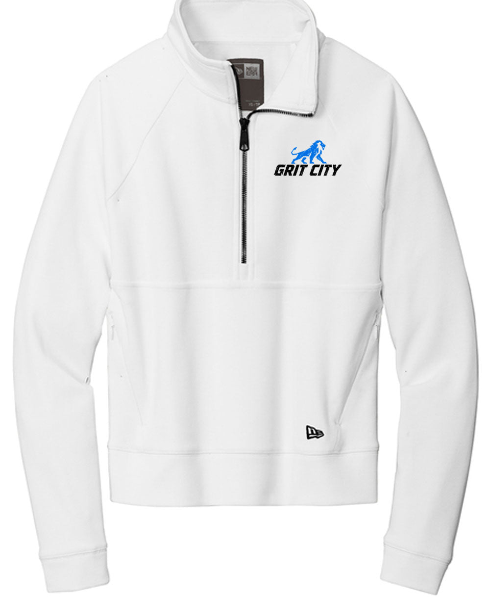 Ladies New Era Grit City White 1/4 Zip