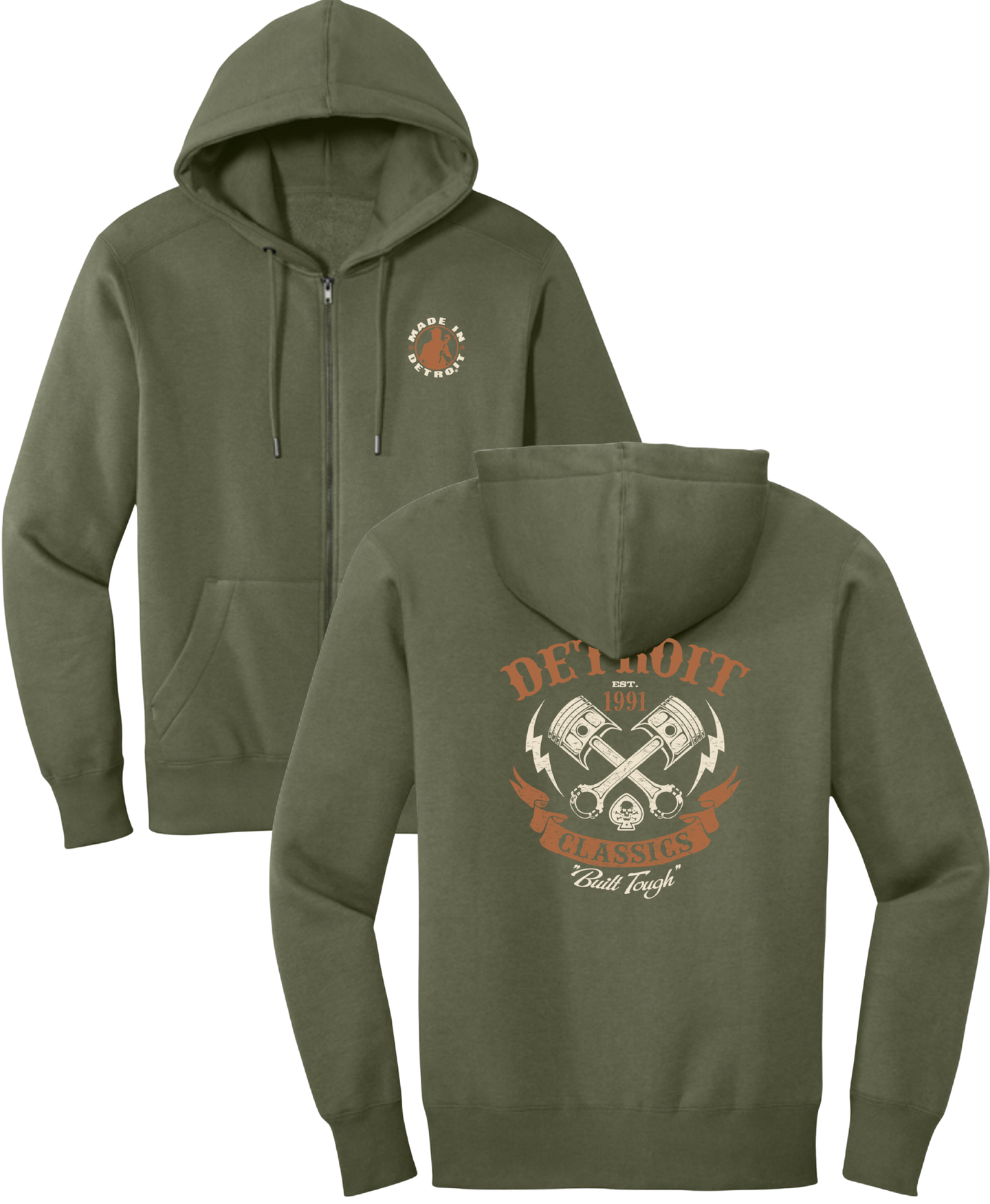 1991 Built Tough Made in Detroit heritage apparel design