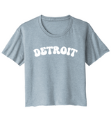 Ladies Detroit Bubble Cali Crop Shirts