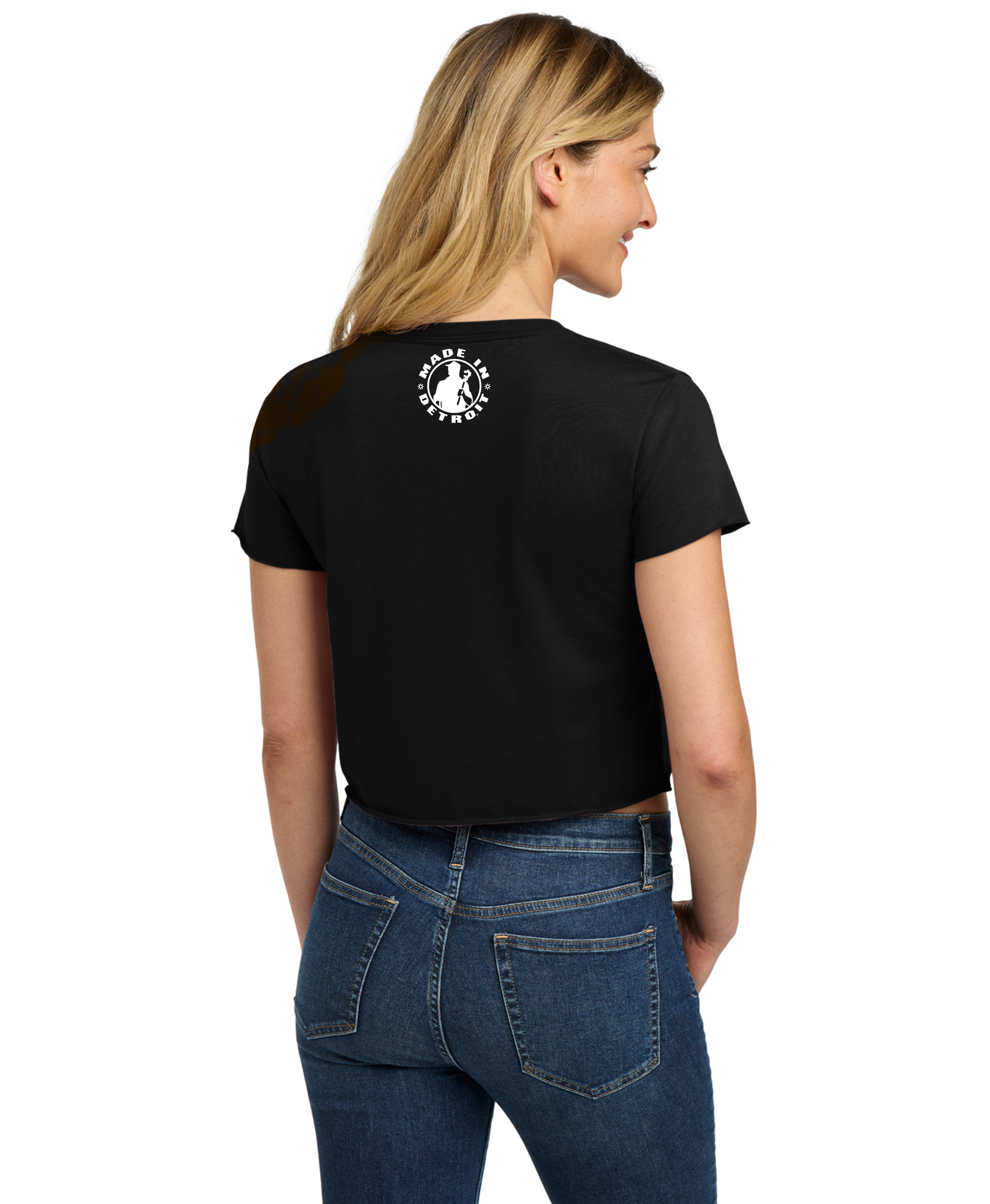 Ladies Detroit Bubble Cali Crop Shirts