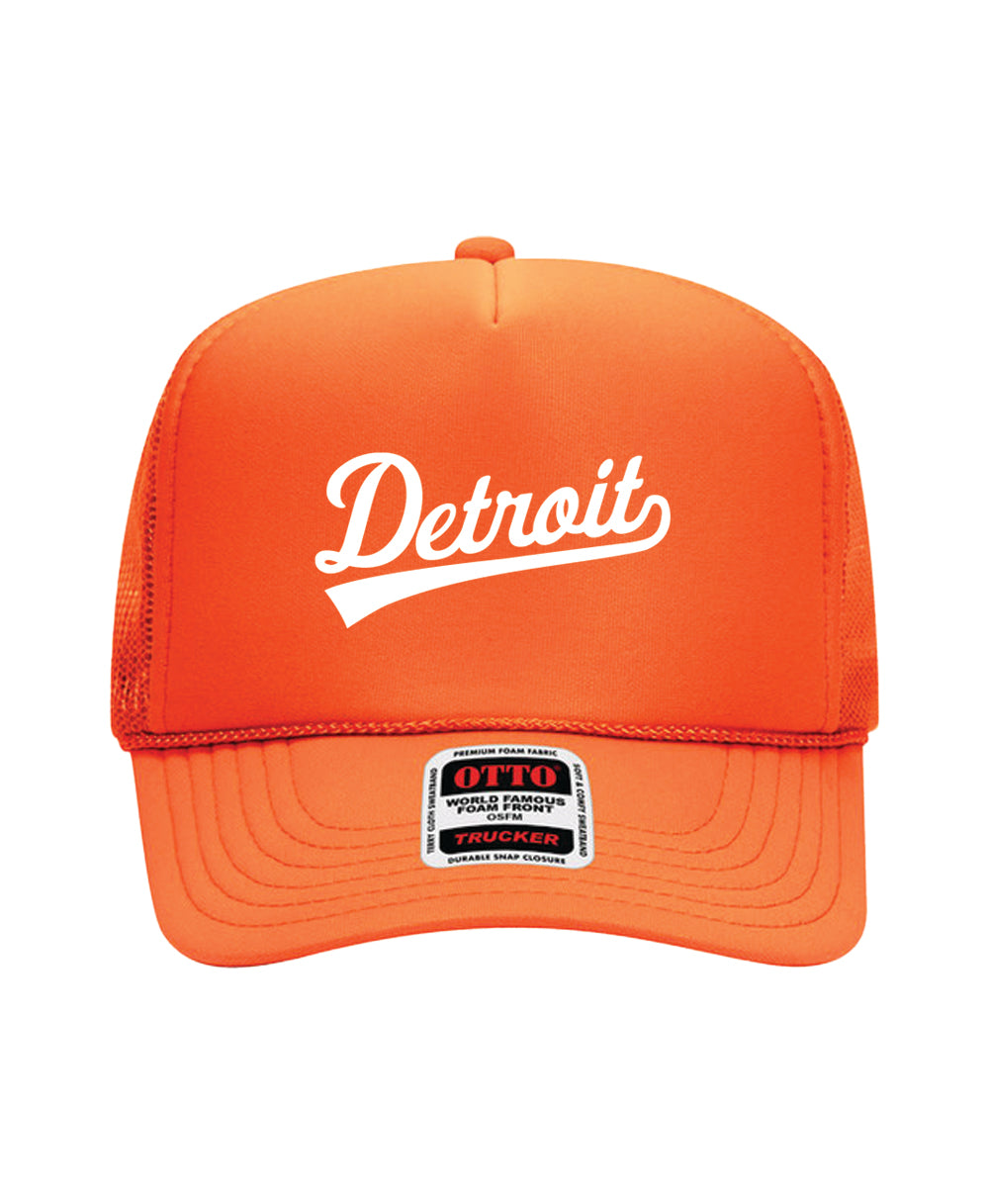 Detroit Script Foam Trucker