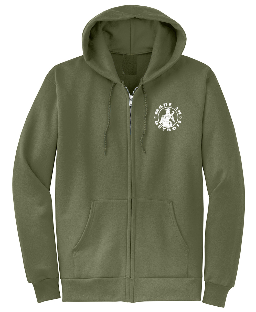 MID Circle/Tough Times M. Green Zip Up