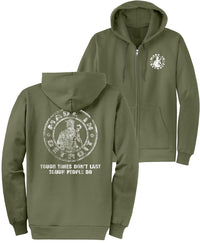 MID Circle/Tough Times M. Green Zip Up