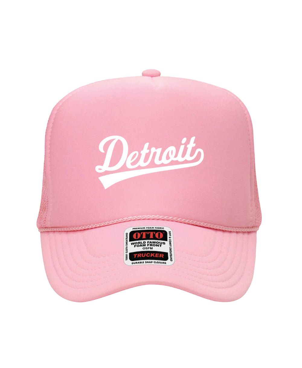 Detroit Script Foam Trucker