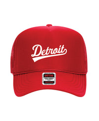 Detroit Script Foam Trucker