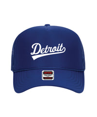 Detroit Script Foam Trucker