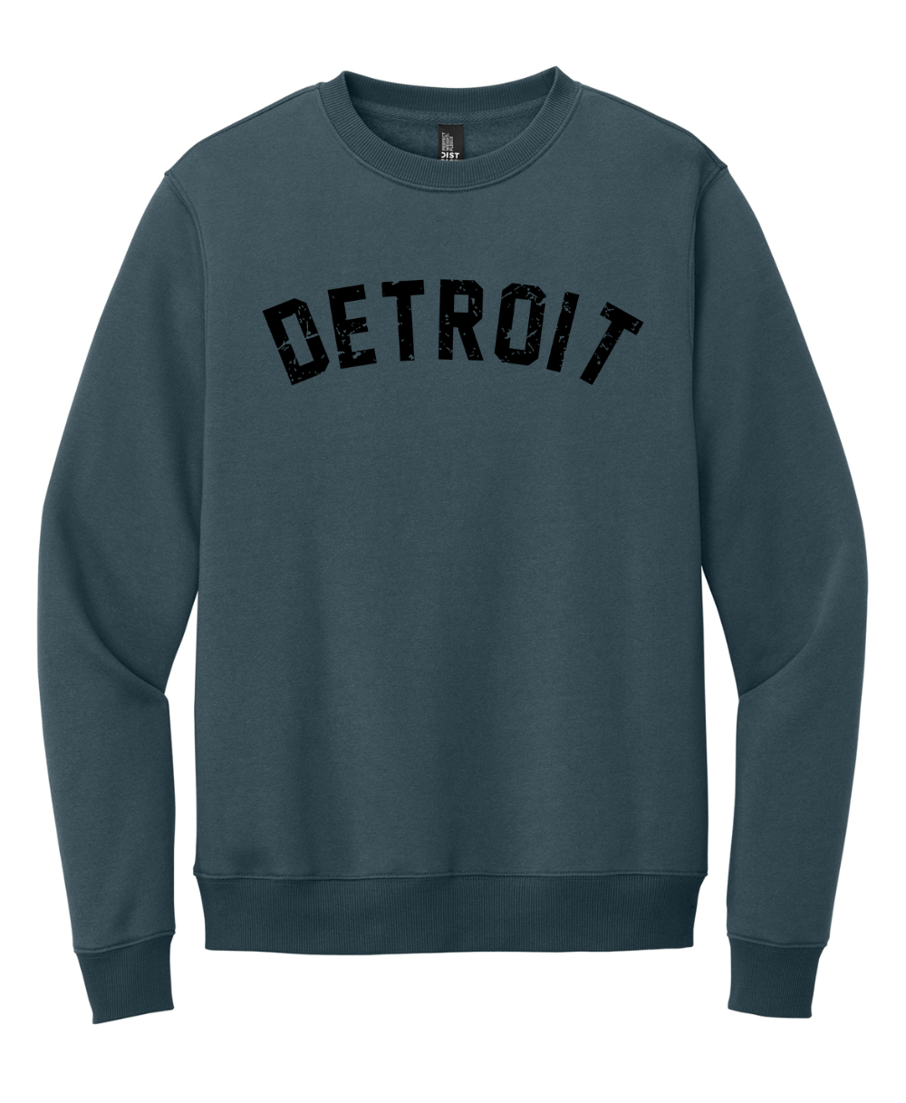 Detroit Arch & Roots Steel Blue Crewneck