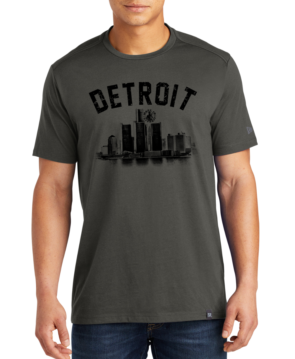 New Era Detroit Arch Skyline Graphite Shirt