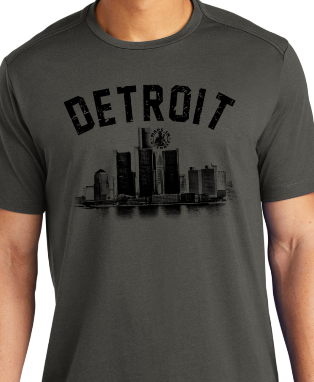 New Era Detroit Arch Skyline Graphite Shirt