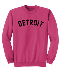 Ladies Detroit Arch/Roots Sangria Crewneck
