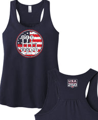 Ladies Shifter Stars Navy Racerback Tank