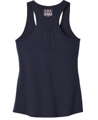 Ladies Shifter Stars Navy Racerback Tank