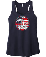 Ladies Shifter Stars Navy Racerback Tank