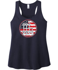 Ladies Shifter Stars Navy Racerback Tank