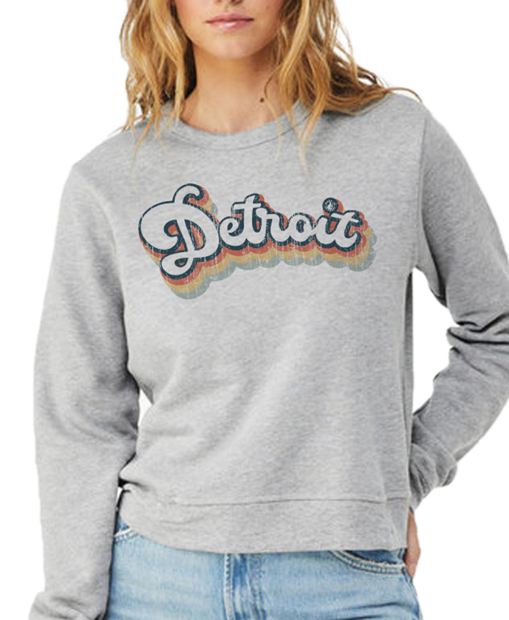 Retro Detroit Bubble Crewneck Sweatshirt