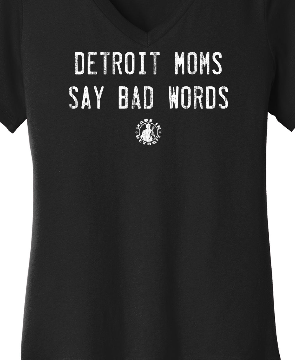 Detroit Moms Black V-Neck - 2X