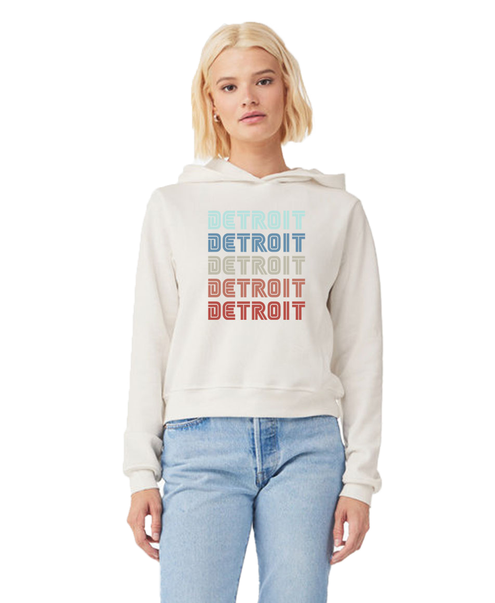 DETROITX5 Vintage White Hoodie