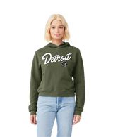 DETROIT SCRIPT ROSIE Crop Hoodies - SMALL