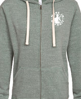 Ladies MID Green Triblend Zip-Up