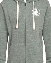 Ladies MID Green Triblend Zip-Up