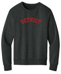Unisex Red Detroit Crewnecks