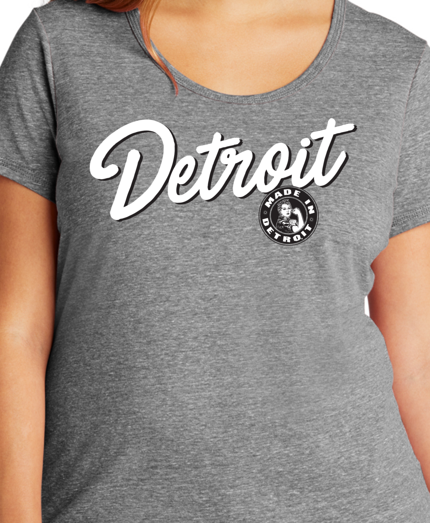 Ladies New Era Detroit Rosie Script Shirt