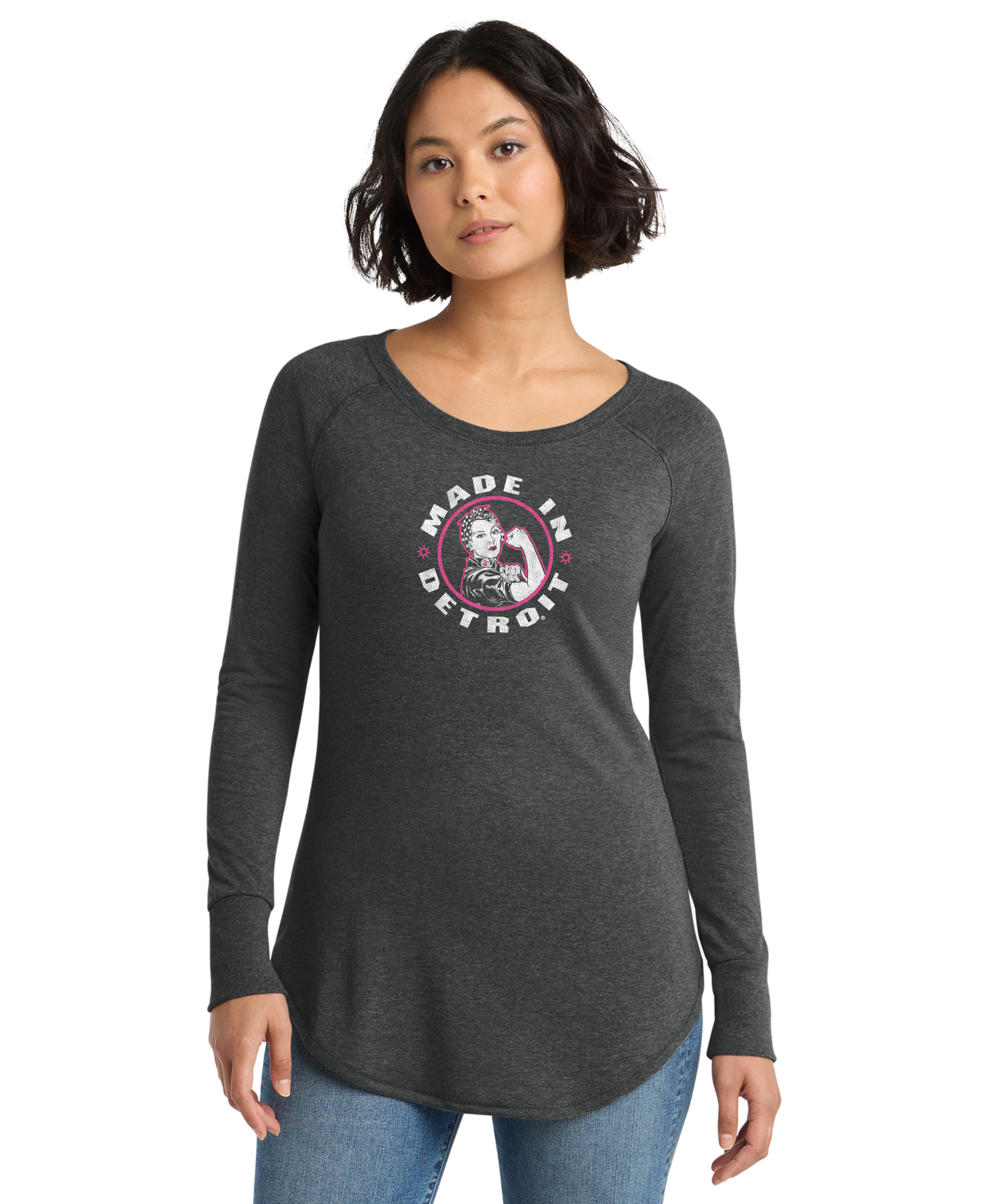 Ladies Rosie Long Sleeve Black Frost Tunic
