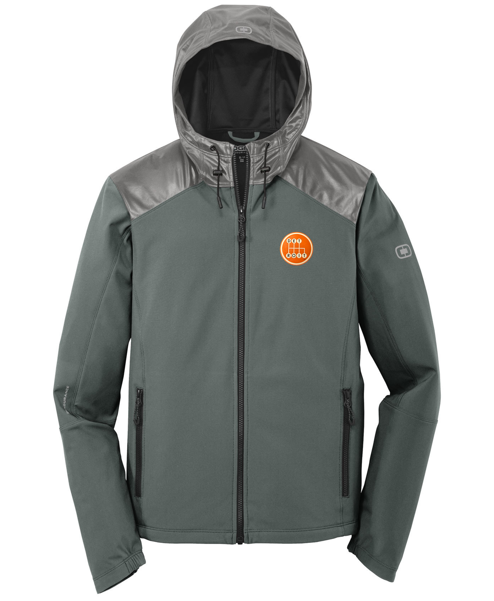Shifter Grey Liquid Zip Up Jacket