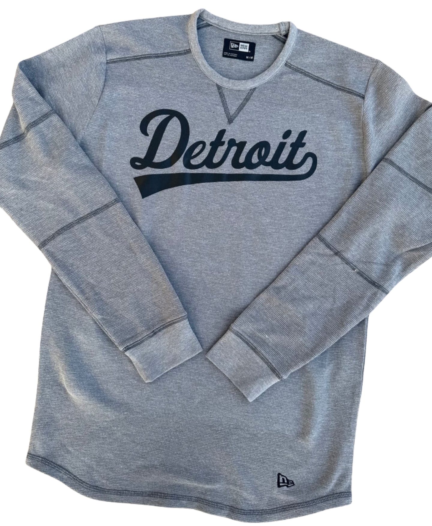 New Era Grey Detroit Tail Script Thermal