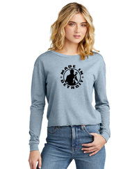 Ladies Crop MID Premium Triblend Long Sleeve Shirt