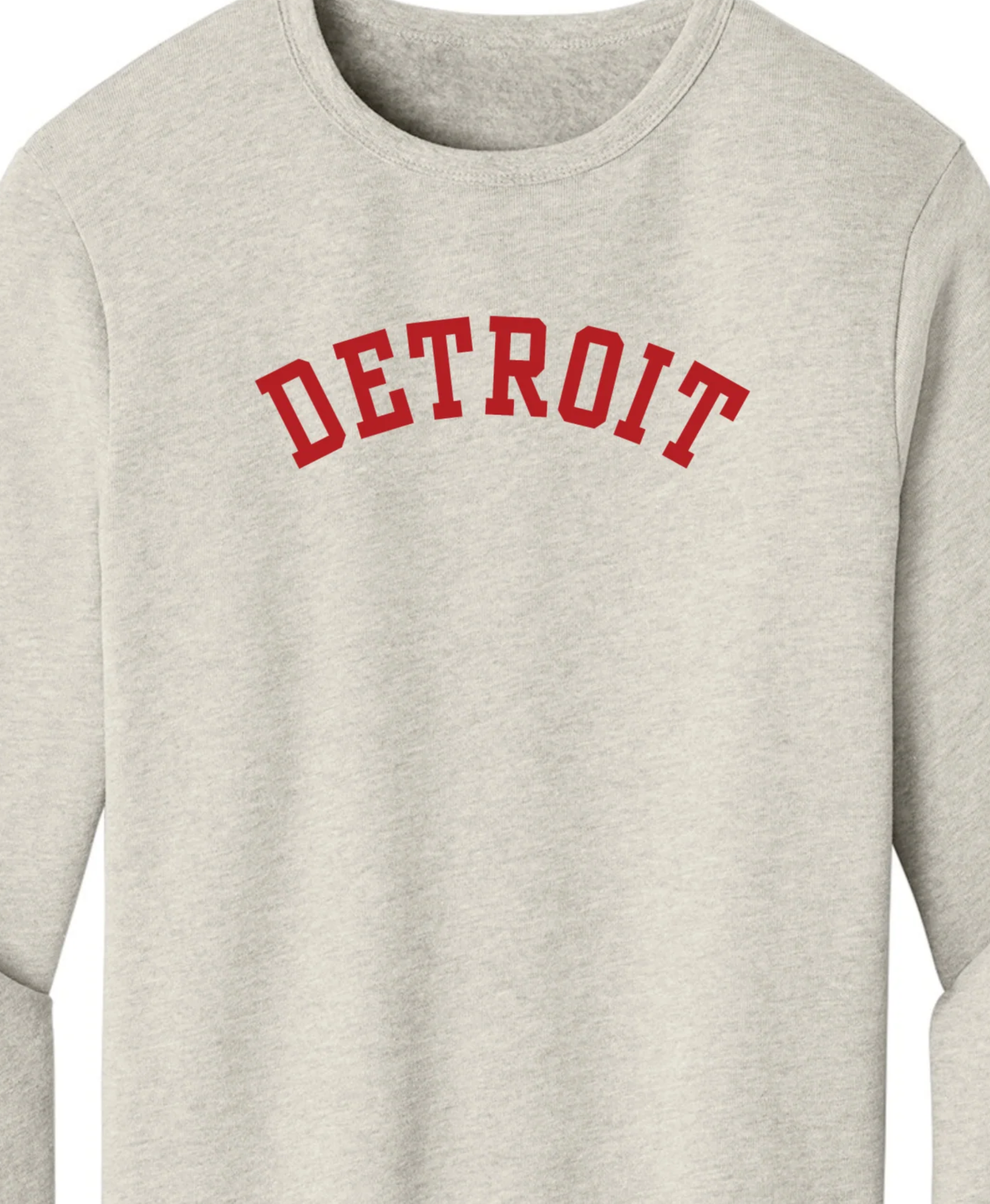 Unisex Red Detroit Crewnecks