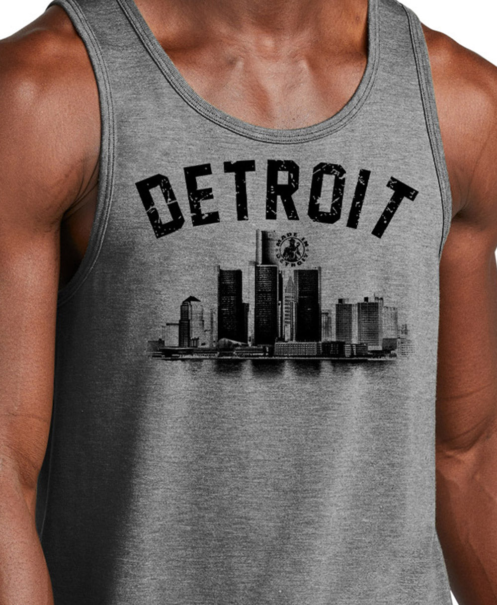 Men's Detroit Arch Skyline Tri-Blend Tanks