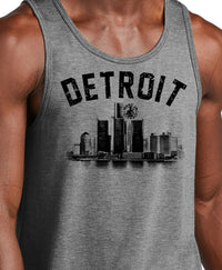 Men's Detroit Arch Skyline Tri-Blend Tanks