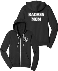 Badass Mom Black Zip-Up