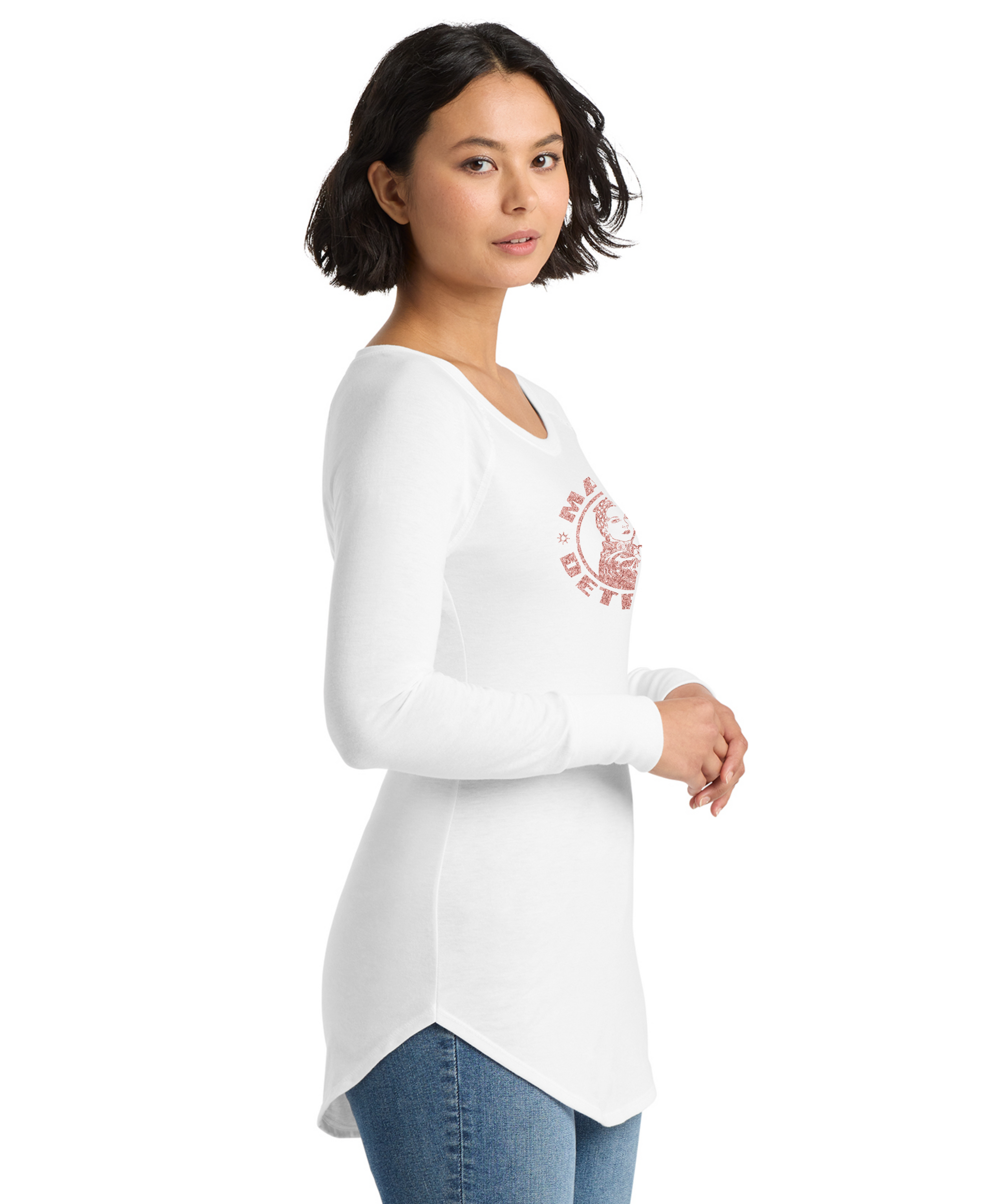 Ladies Long Sleeve Tunic White Shirts