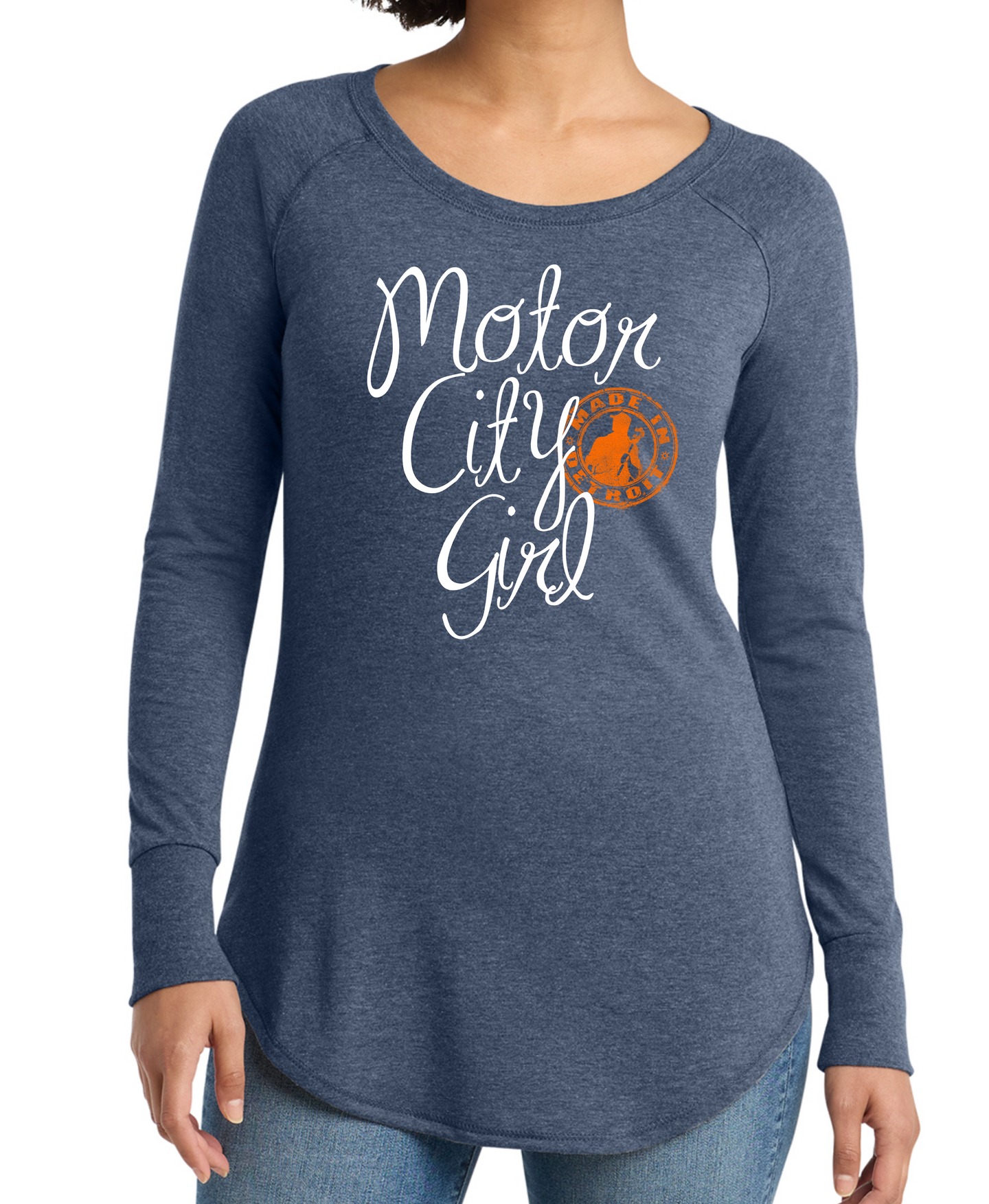 Motor City Girl Long Sleeve Tunic Shirt