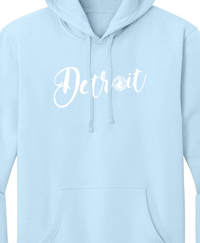 Ladies MID Detroit Curvy Script Hoodies