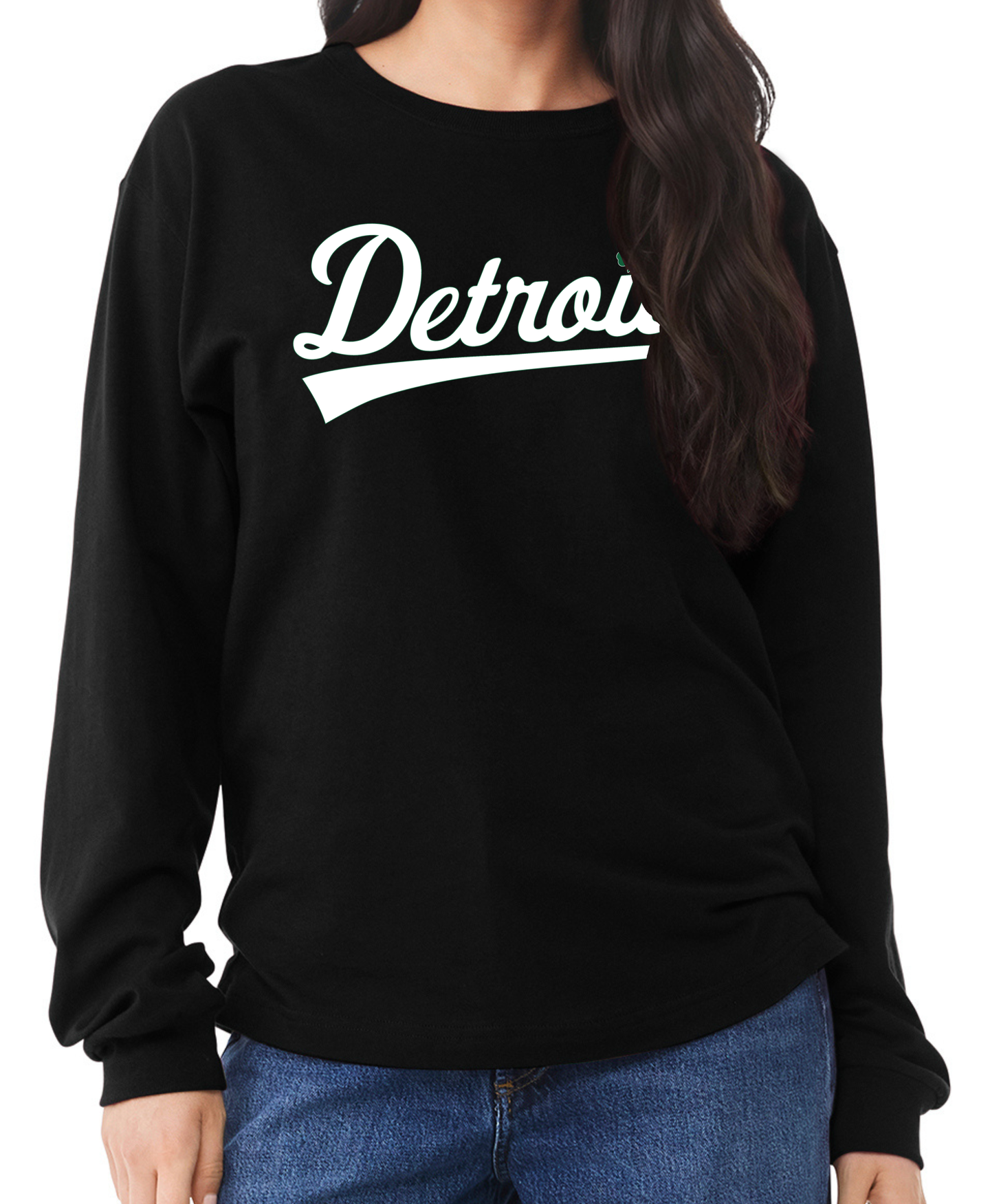 Unisex Detroit Tail Script Clover Heavyweight Long Sleeves
