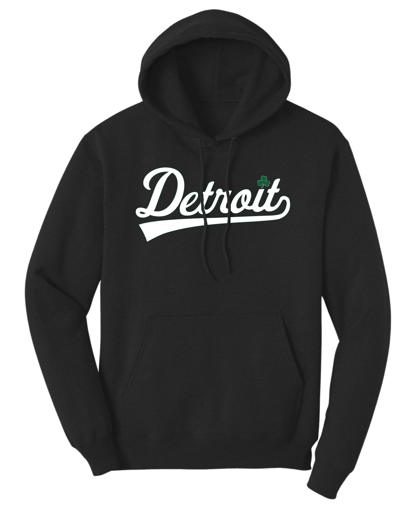 Detroit Tail Script Clover Hoodies