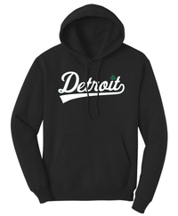 Detroit Tail Script Clover Hoodies