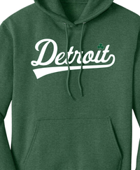 Detroit Tail Script Clover Hoodies