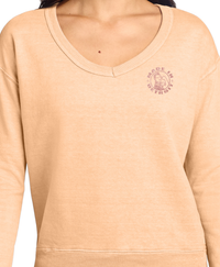 Ladies Rosie Beach Wash V-Neck Sweatshirt