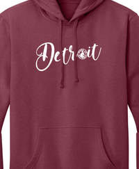 Ladies MID Detroit Curvy Script Hoodies
