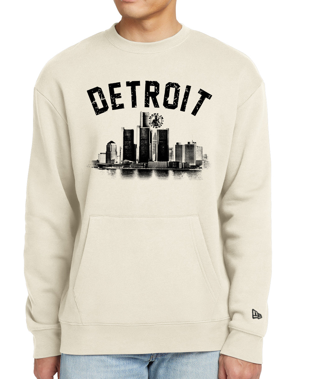 New Era Detroit Arch Skyline Pocket Crewneck