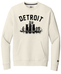 New Era Detroit Arch Skyline Pocket Crewneck