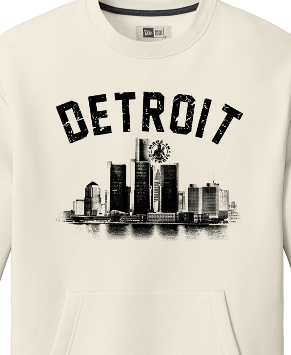 New Era Detroit Arch Skyline Pocket Crewneck
