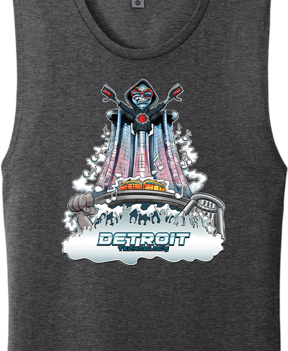 Ladies DJ Ren Cen Charcoal Muscle Tank